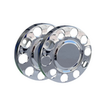 Par Calota Roda Dianteira Euro Truck Aro 20/22,5 - 10 Furos