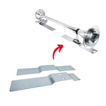 Suporte Cromado Buzina Marítima 74cm-1m Caminhão Par Amil