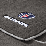 Jogo Tapete Preto Scania 124G Série 5 Borracha Overlock