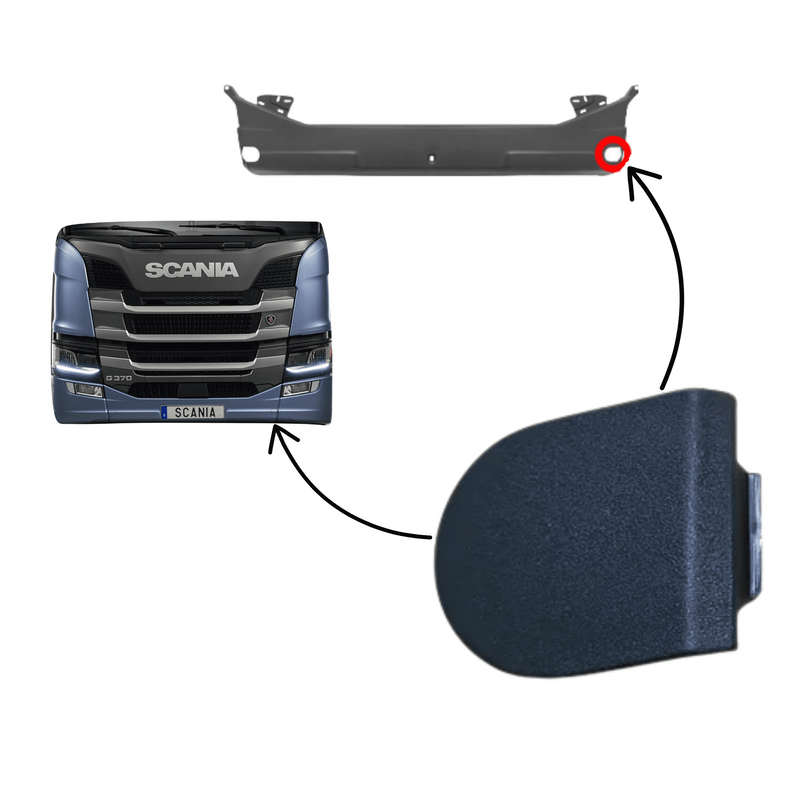 Tampa Para-choque Alto Scania NTG 2019+ Direita/Esquerda