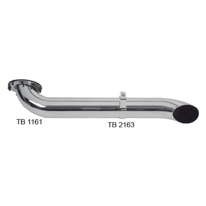 Escapamento Cromado Mercedes Actros 2016-2018 Euro 5 5" Esq