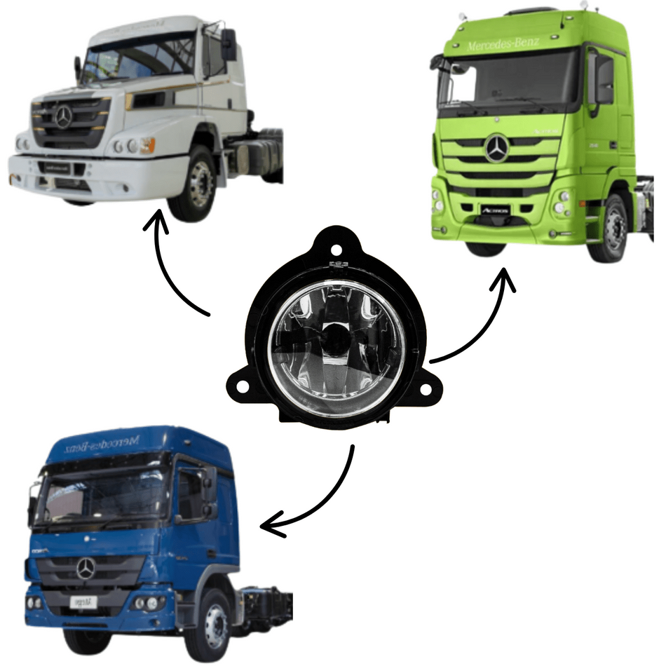 Farol Auxiliar Mercedes-Benz Atron Atego Actros c/ Soquete