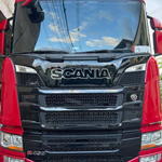 Emblema Grade Frontal Scania NTG Cabine G R S Inox Acrílico