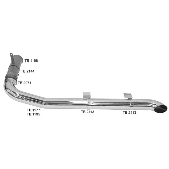 Escapamento Cromado Volvo FH 2015-2017 5" Sem Silencioso LE