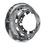 Calota Inox Traseira Aro 22,5 Pneu 275 Furo Oval - Par