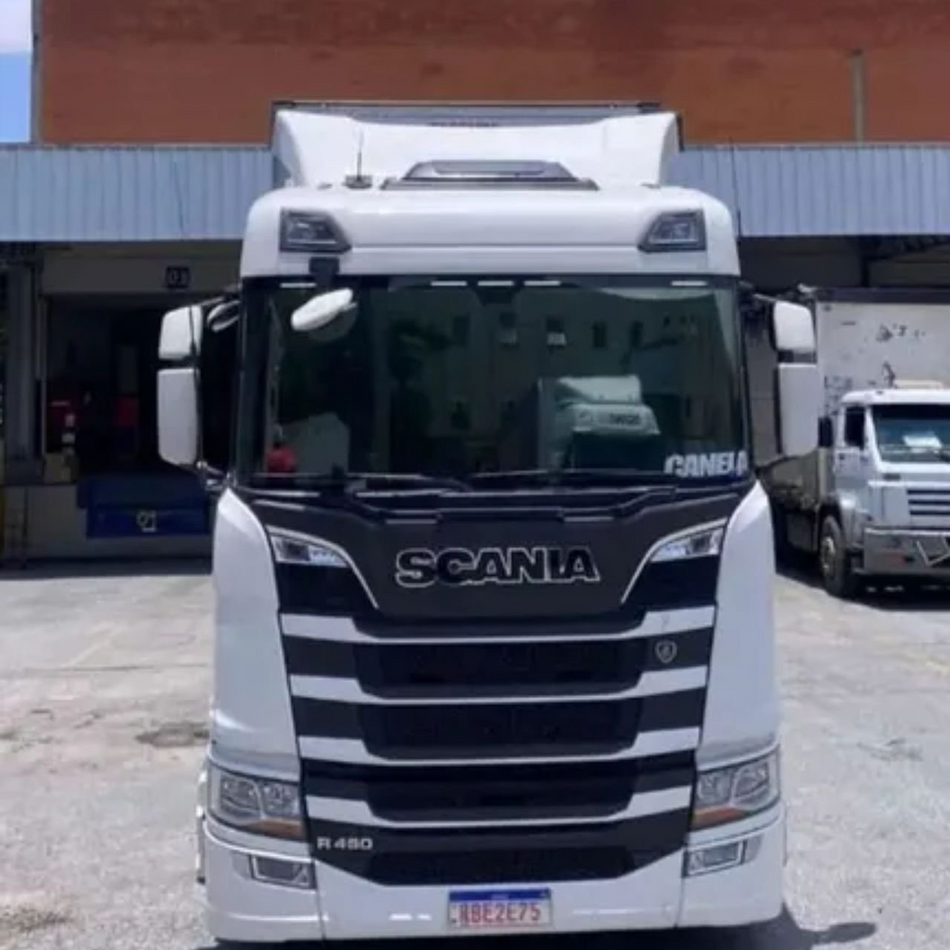 Emblema Grade Frontal Scania NTG Cabine G R S Inox Acrílico