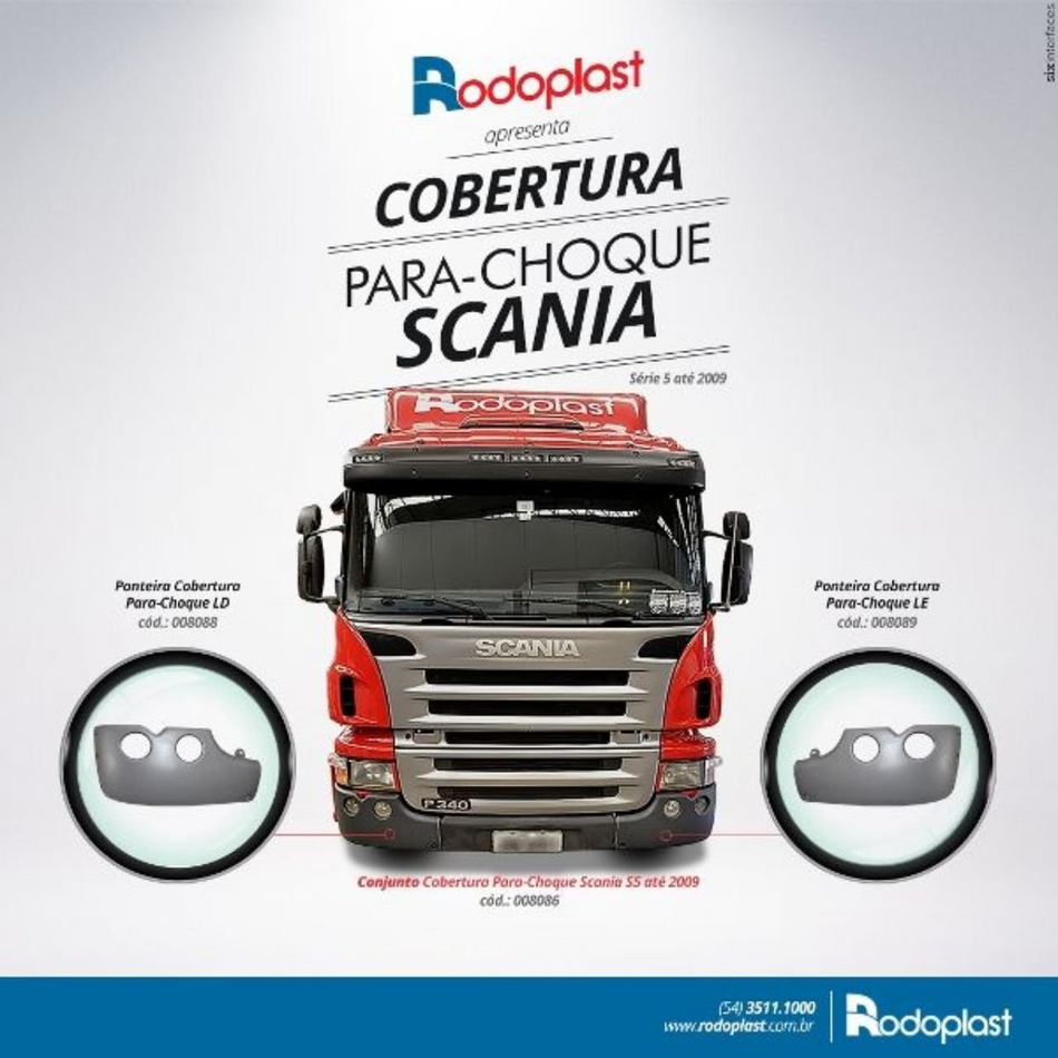 Ponteira Para-choque Scania Série 5 até 2009 Rodoplast