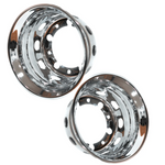 Calota Inox Traseira Aro 22,5 Pneu 275 Furo Oval - Par