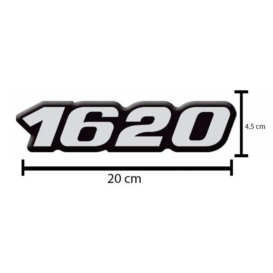 Par Emblema Mercedes-Benz 1620 Resinado BL Fibras
