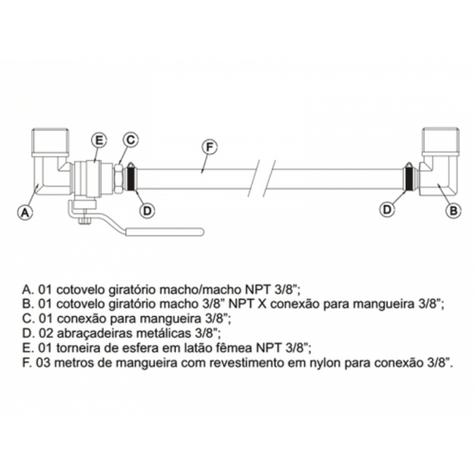 Kit Interligação Tanque Alumínio Iveco - Bepo