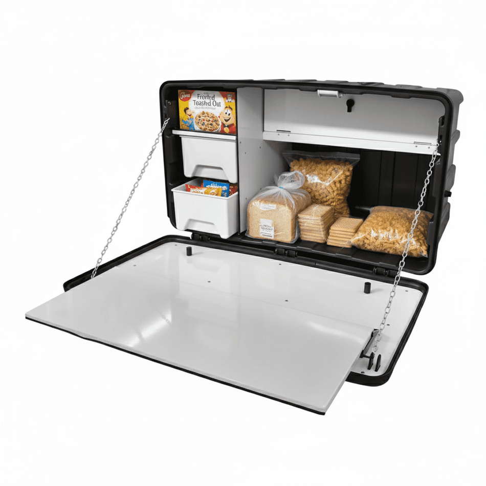 Caixa Mantimentos LED Mesa Gavetas 1,13m Caminhão