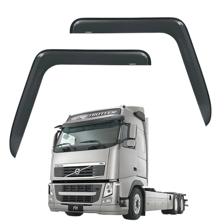 Calha de Chuva Volvo FH FM FMX 2010-2020 Par Acrílico