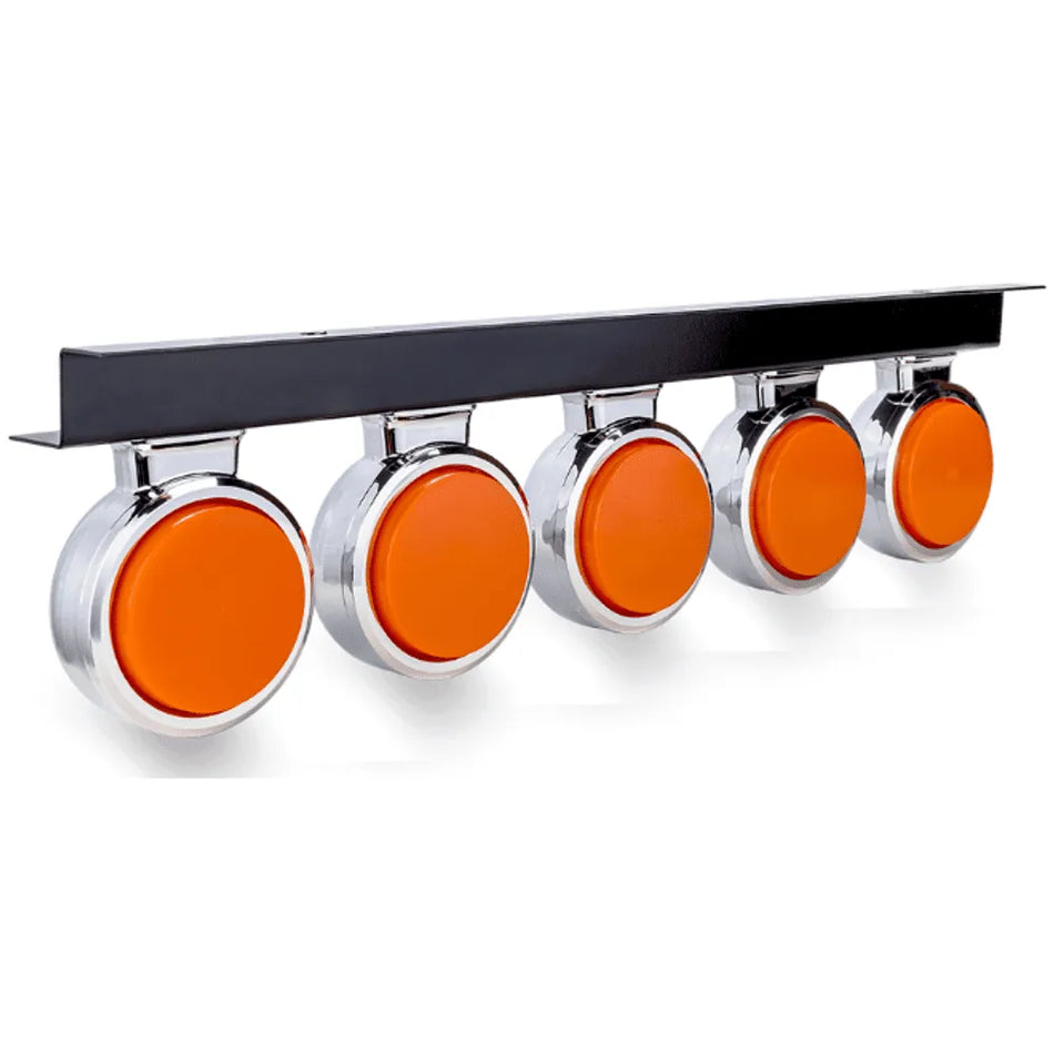 Conjunto Foguinho 5 Marias LED Laranja Caminhão Carreta
