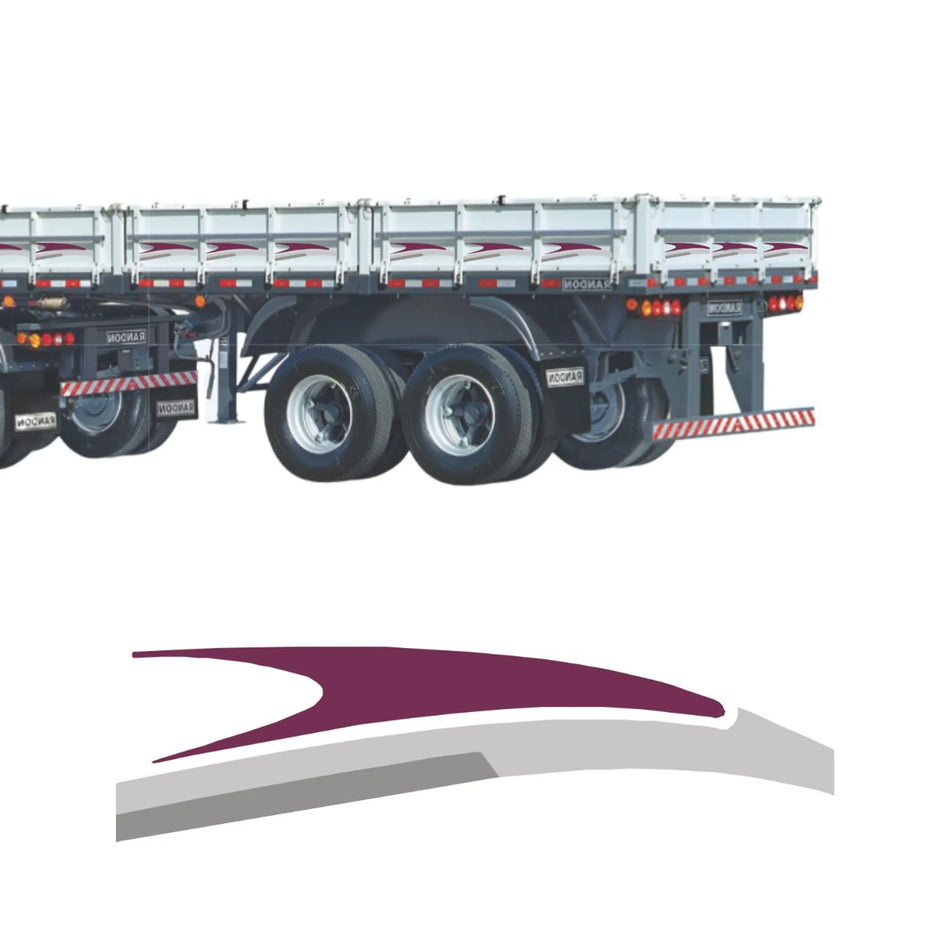 Faixa Adesiva Carreta International Bordô Dourado 27 Peças