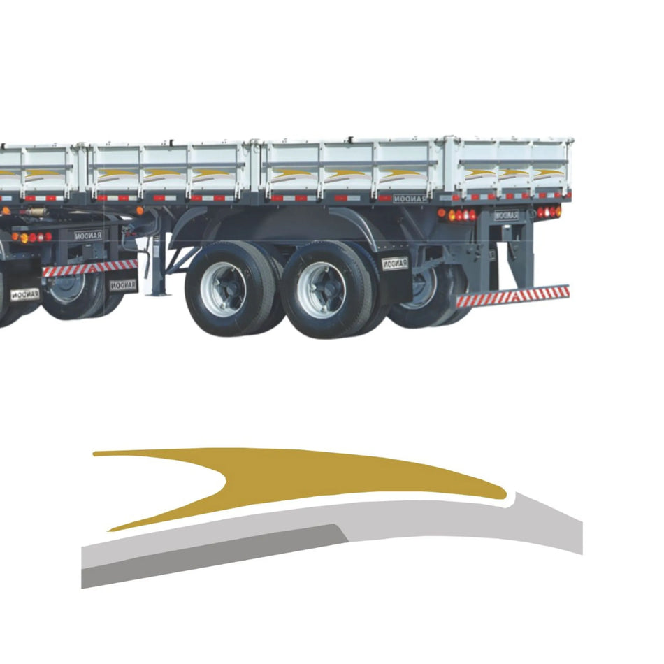 Faixa Adesiva Carreta International Bordô Dourado 27 Peças