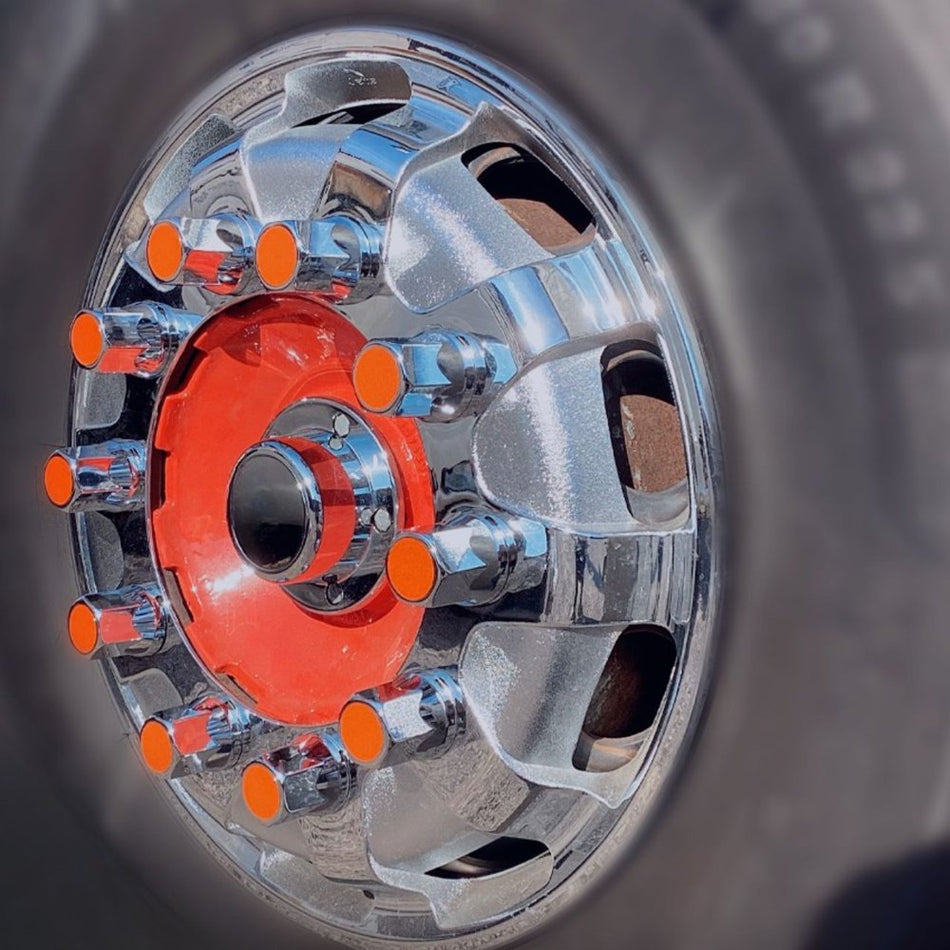 Capa de Porca Roda Refletiva 32/33mm - 10 Unidades Cromada