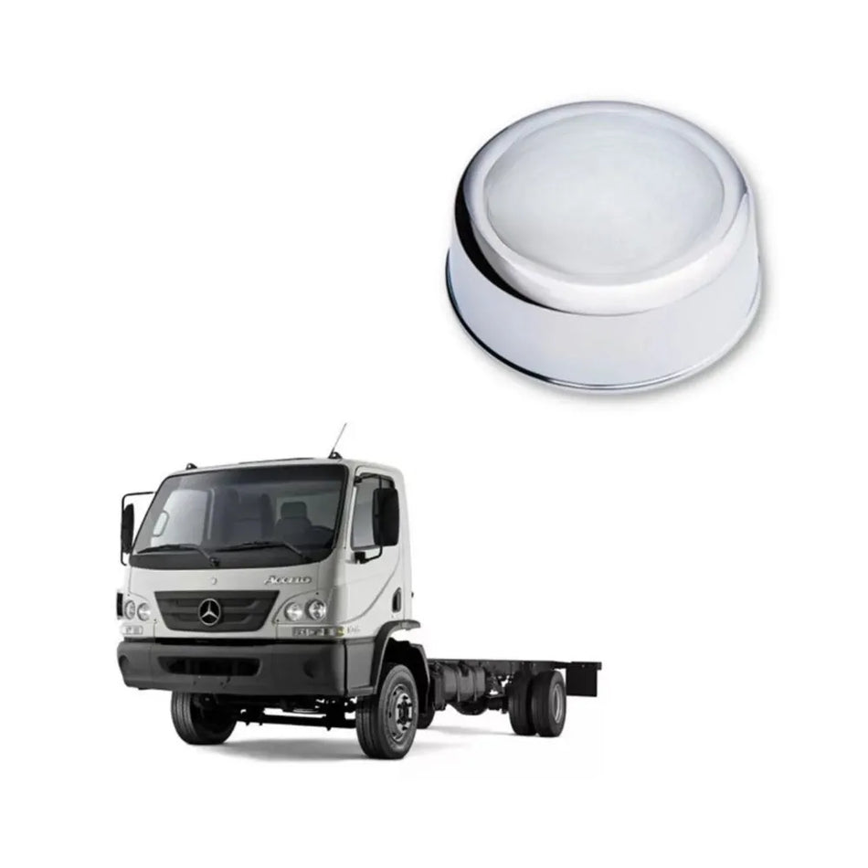 Tampa Cubo Dianteiro Mercedes-Benz Accelo ABS Cromado