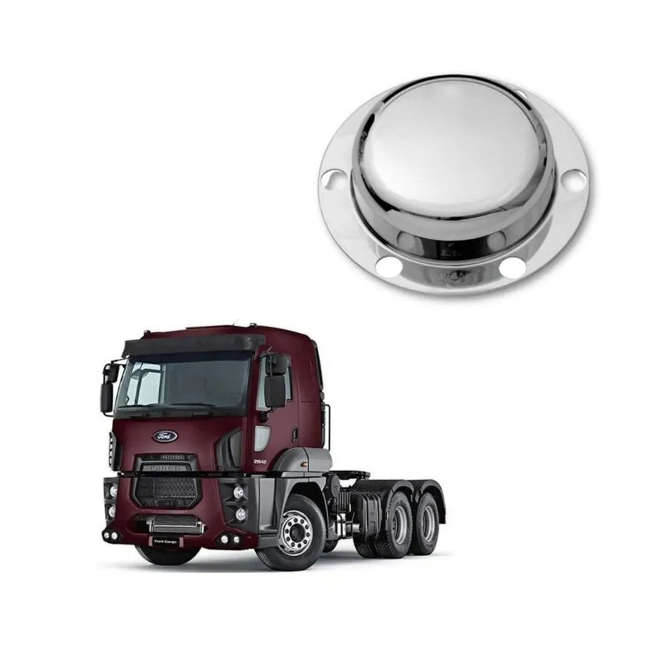 Tampa Cubo Dianteiro Ford Extra Pesado ABS Cromado