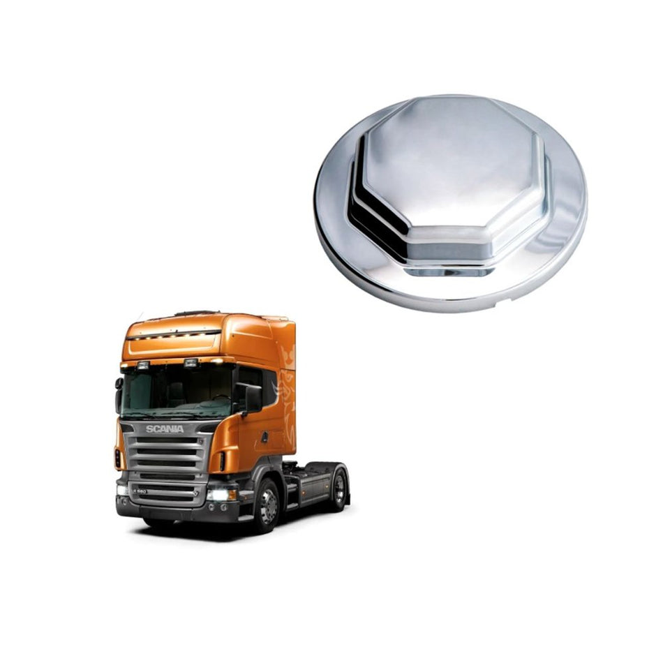 Tampa Cubo Dianteiro Scania Série 5 Cromada ABS