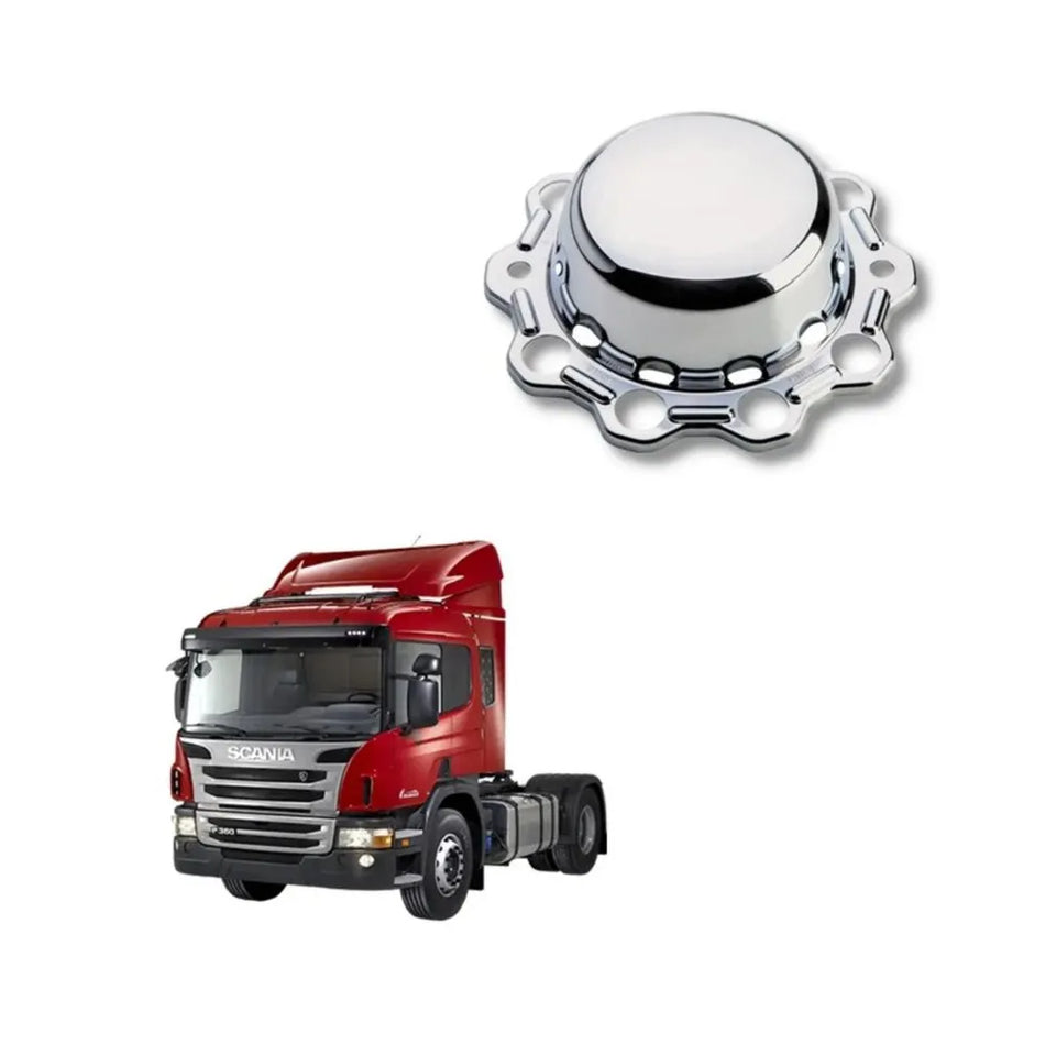 Tampa do Cubo Cromada Scania - Plástico ABS Resistente