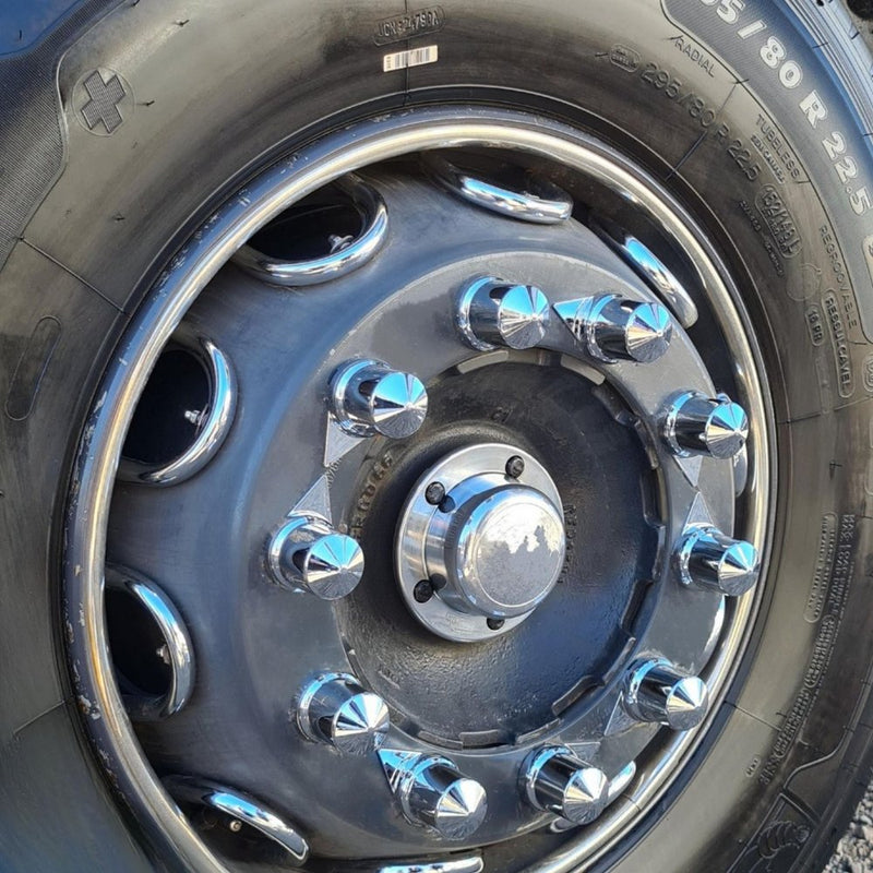 Capa de Porca Cromada 32/33mm Caminhão - 10 Unidades