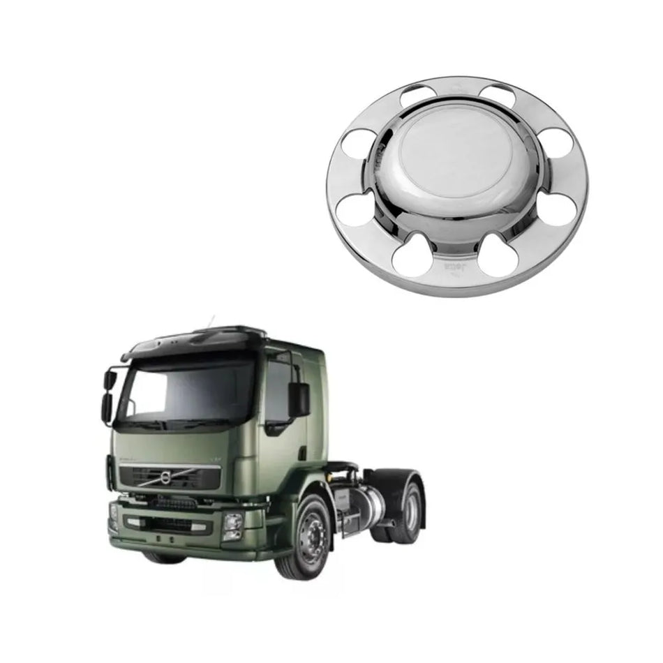 Tampa Cubo Tração Cromada Volvo VM - Plástico ABS