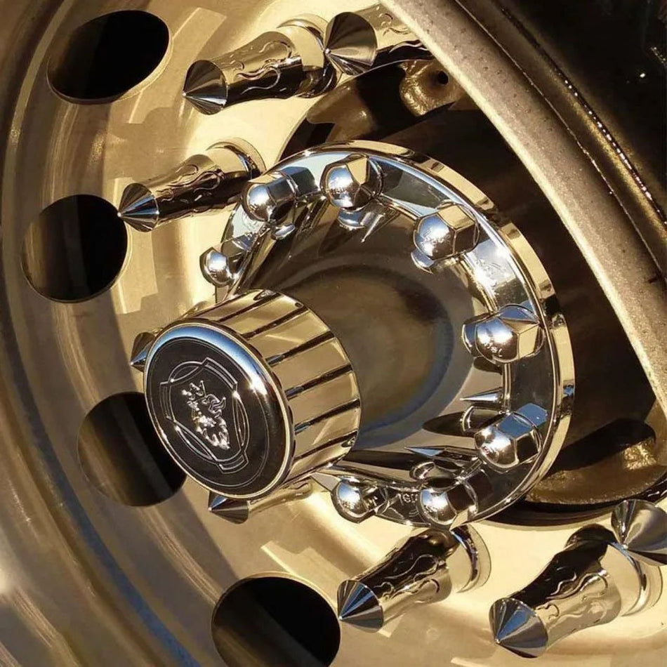 Capa de Porca Roda Fire 32/33mm Kit 10 Unidades Cromado