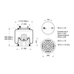 Mola Pneumática Volvo FH NH VW Titan Constellation Ford Cargo