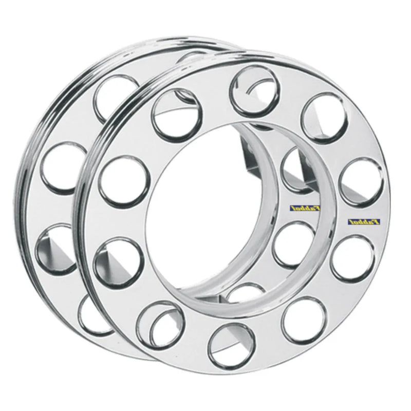 Calota Protetor Roda Dianteira 10 Furos Inox - Par