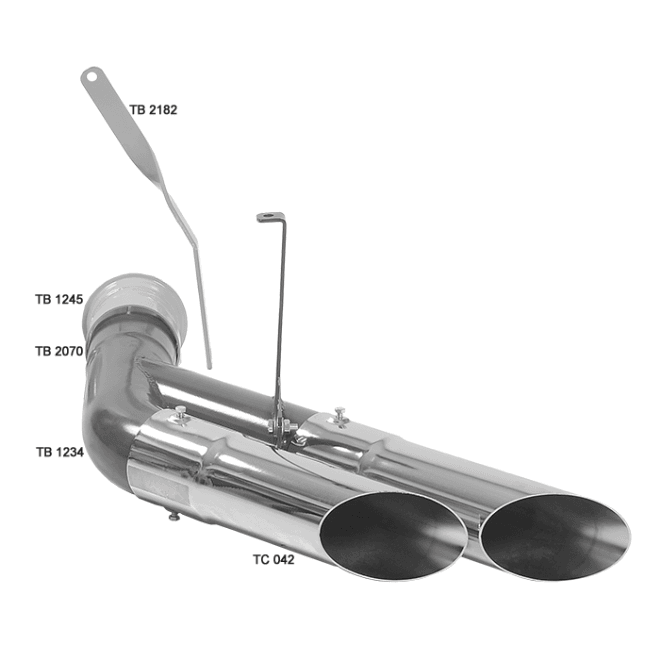 Kit Escapamento Duplo Ponteira Cromada Volvo FH 2015/2020