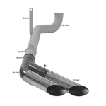 Kit Escapamento Duplo Ponteira Americana Scania P G R 2012/18 LE