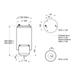 Mola Pneumática Volvo FH 2015+ Suspensão Eixo 200mm