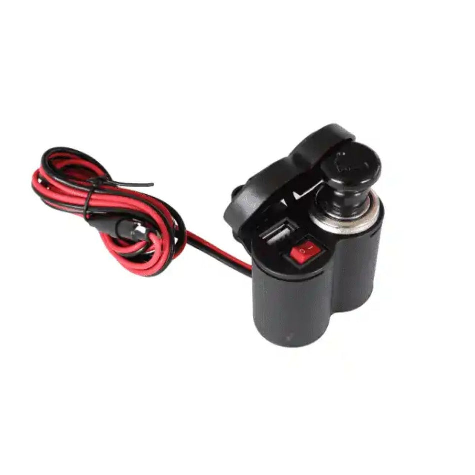 Adaptador USB Duplo + Acendedor Cigarro Caminhão 12/24V