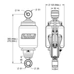 Conjunto Molas Pneumáticas Cabine Mercedes Actros Dianteira