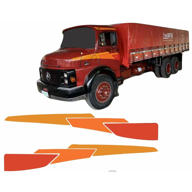 Adesivo Mercedes-Benz 1113 1518 1313 Modelo Laranja Original