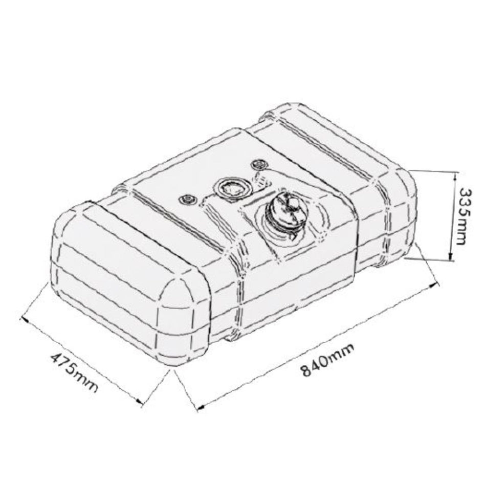 Tanque Combustível Ford F-4000 1975-1997 80L Plástico