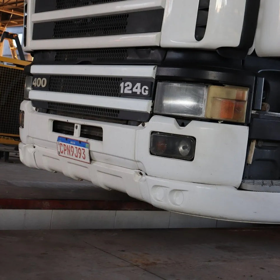 Spoiler Scania Série 4 Plástico Branco Kit Completo