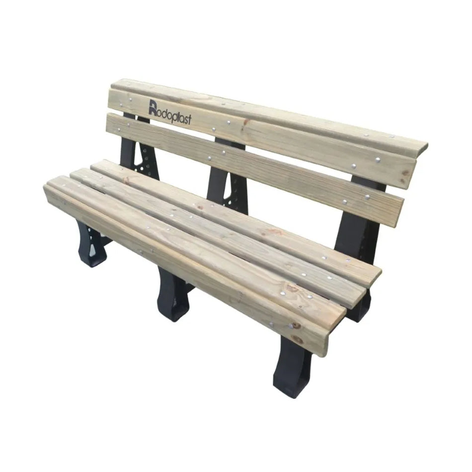Banco Madeira 3 Lugares Plus Rodoplast - Área de Descanso