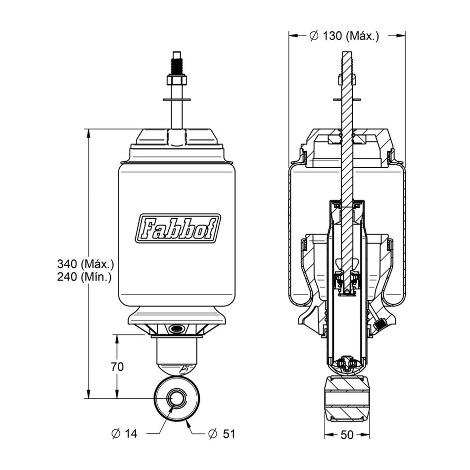 Molas Pneumáticas Cabine Scania R Highline 2012-2018