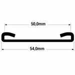 Cinta Borracha Tanque Combustível 50mm x 2m Preta Caminhão