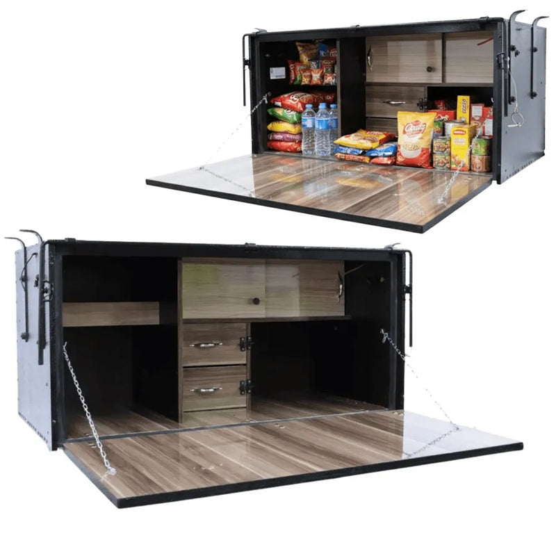 Caixa de Comida Caminhão 1,16m PC Cozinhas Madeira