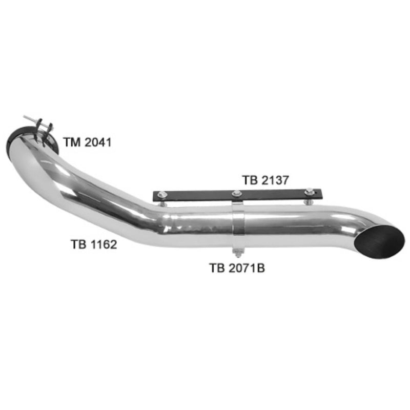 Escapamento Cromado Iveco Stralis 2012-2017 Lado Esquerdo