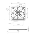 Suporte Placa Rótulo Risco Pradolux 30x30cm Caminhão