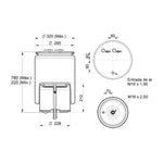 Mola Pneumática Suspensão Eixo Scania G R NTG 2010-2021