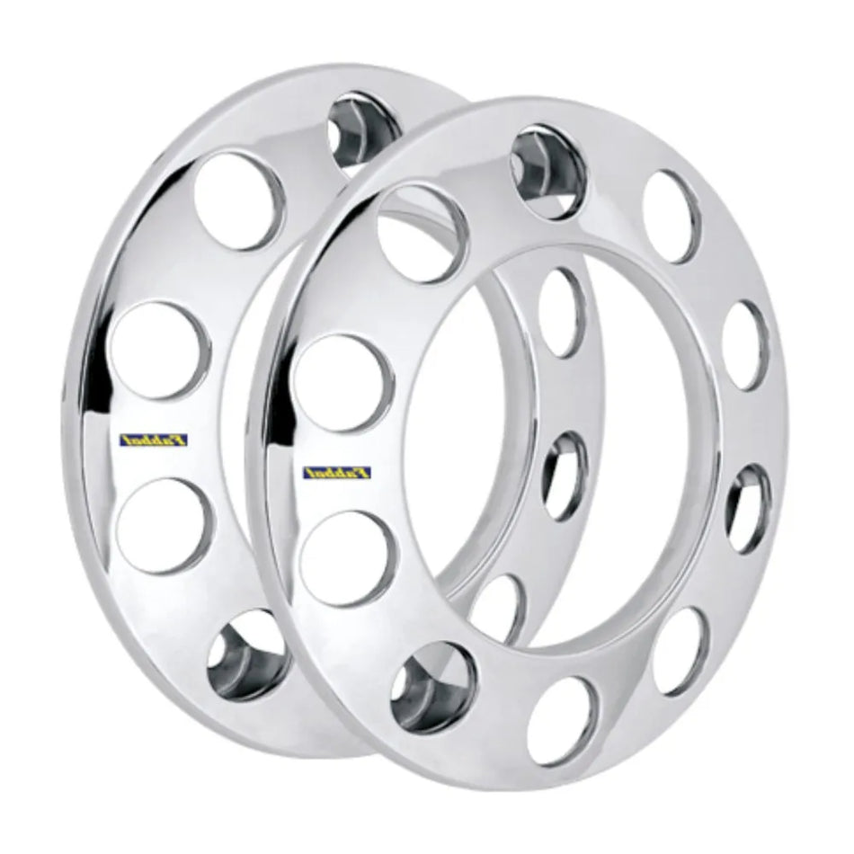 Calota Cromada 10 Furos Traseira Elegance - Par Caminhão