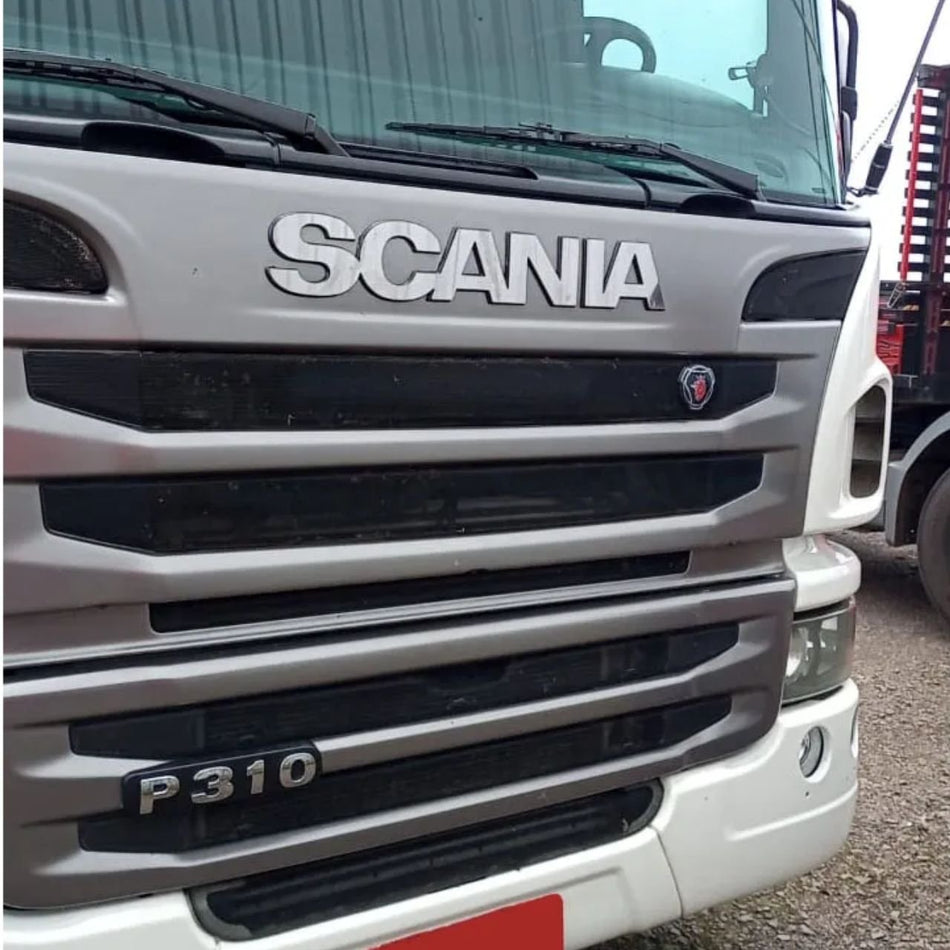 Acabamento Grade Frontal Inox Scania P 2013 a 2018