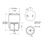 Mola Pneumática Scania S4 S5 G R até 2009 com Base