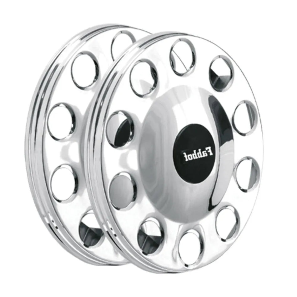 Calota Protetora Roda Dianteira 10 Furos Inox Cromado - Par