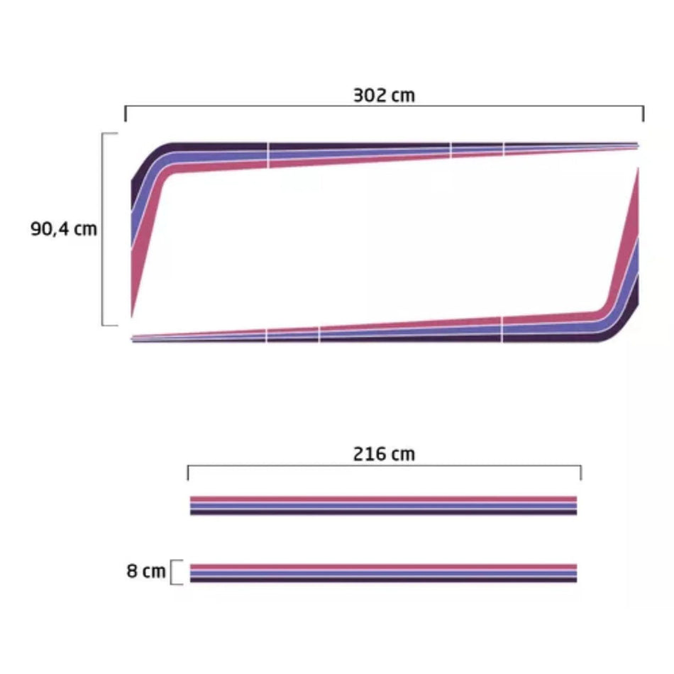 Faixa Lateral Adesiva Scania 113 Cabine T 94-97