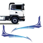 Faixa Lateral Adesiva Scania 2006 Evolução Azul/Amarelo